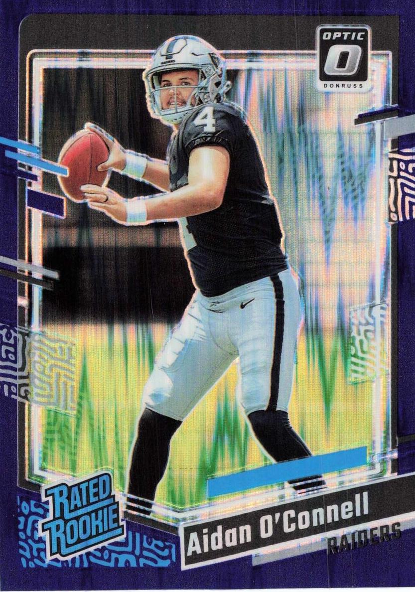 2023 Donruss Optic Football Purple Shock Aidan O'Connell #258