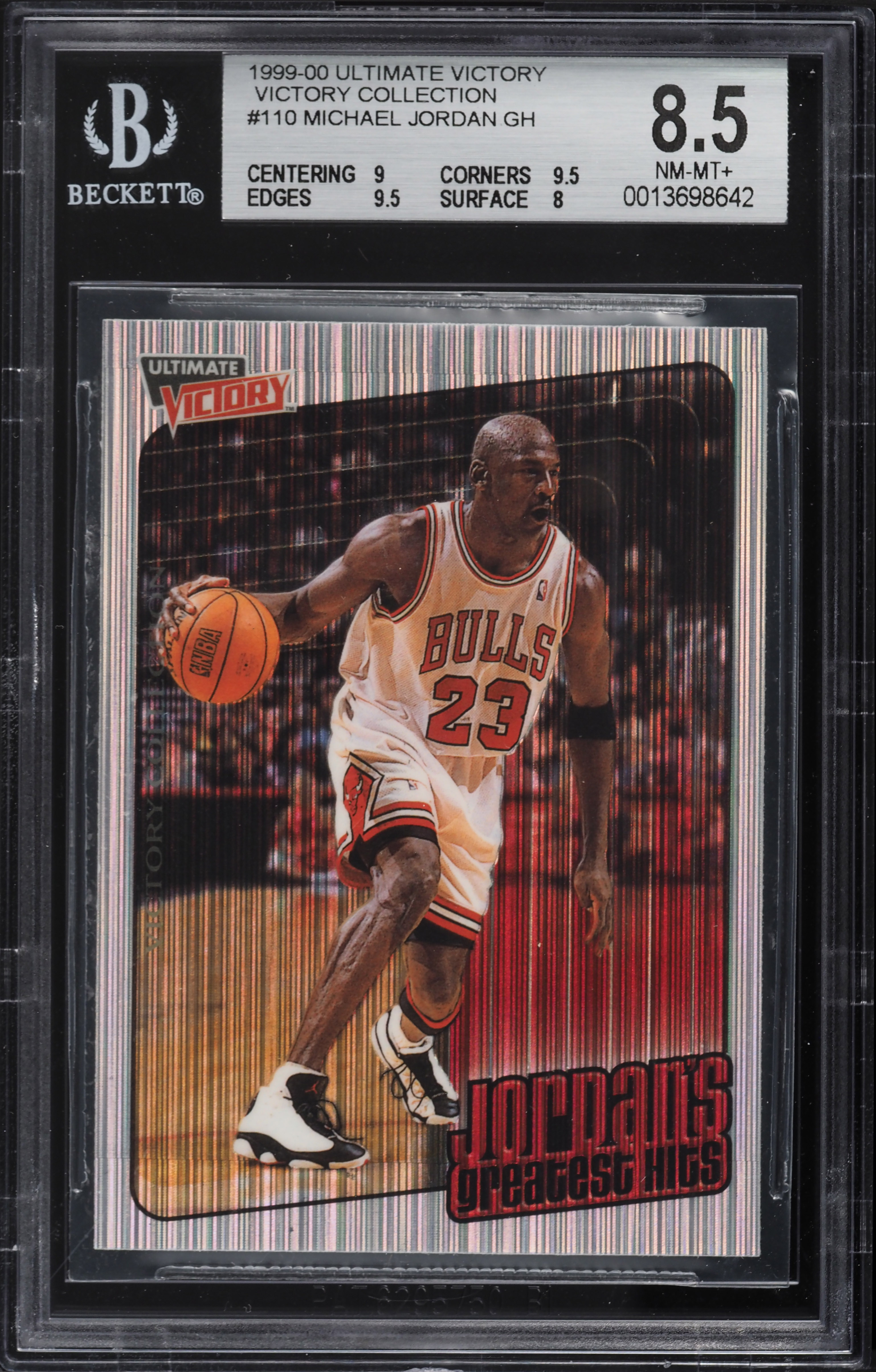 1999 Upper Deck Ultimate Victory Basketball Victory Collection Michael Jordan #110 BGS 8.5