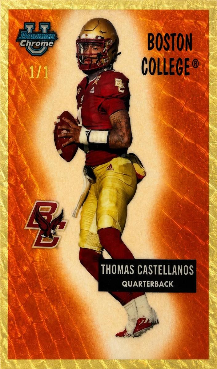 2024 Bowman Chrome University Football Superfractor Thomas Castellanos #55B-11