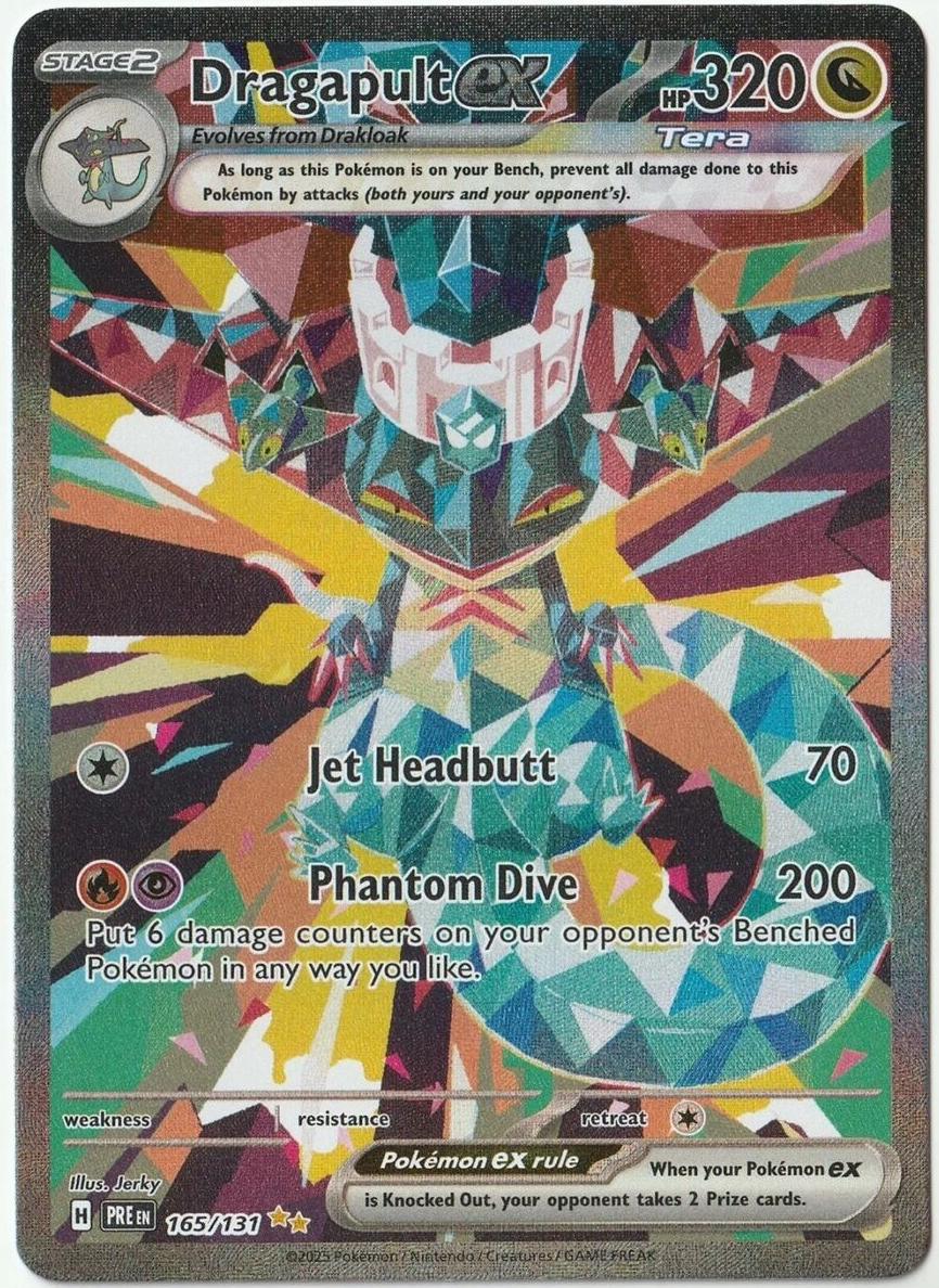 2025 Pokemon Scarlet & Violet Prismatic Evolutions Dragapult EX #165 CGC 9.5
