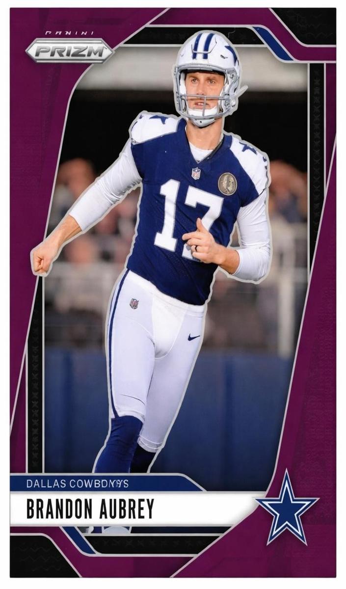 2024 Panini Prizm Football Purple Brandon Aubrey #79