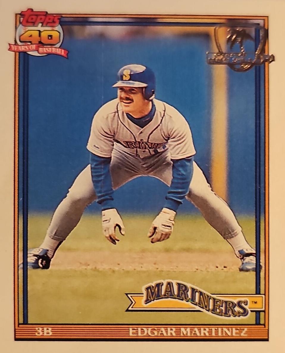 1991 Topps Baseball Edgar Martinez #607 PSA 9