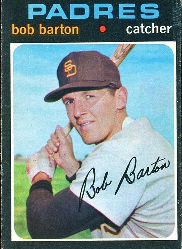 1971 O-Pee-Chee Baseball Bob Barton #589 PSA 7