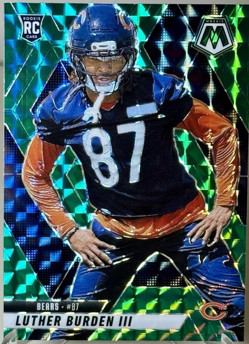 2025 Panini Mosaic Football Green Luther Burden III #383 PSA 10