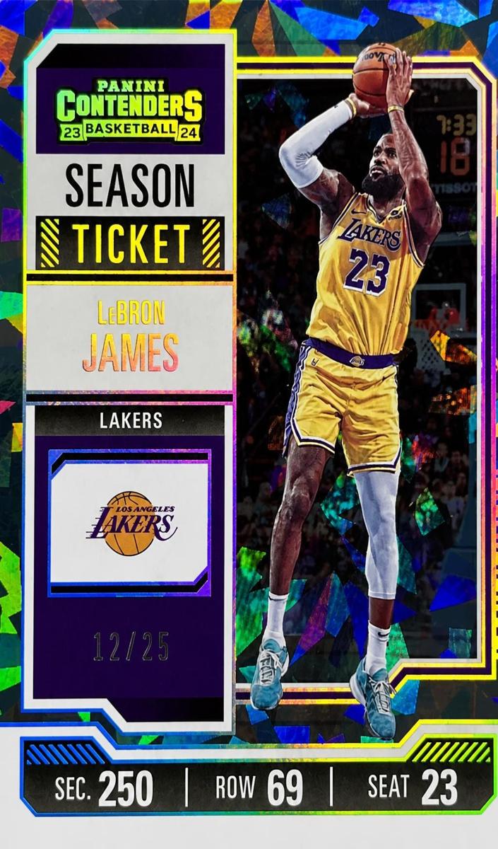 2023 Panini Contenders Basketball Cracked Ice Ticket LeBron James #46