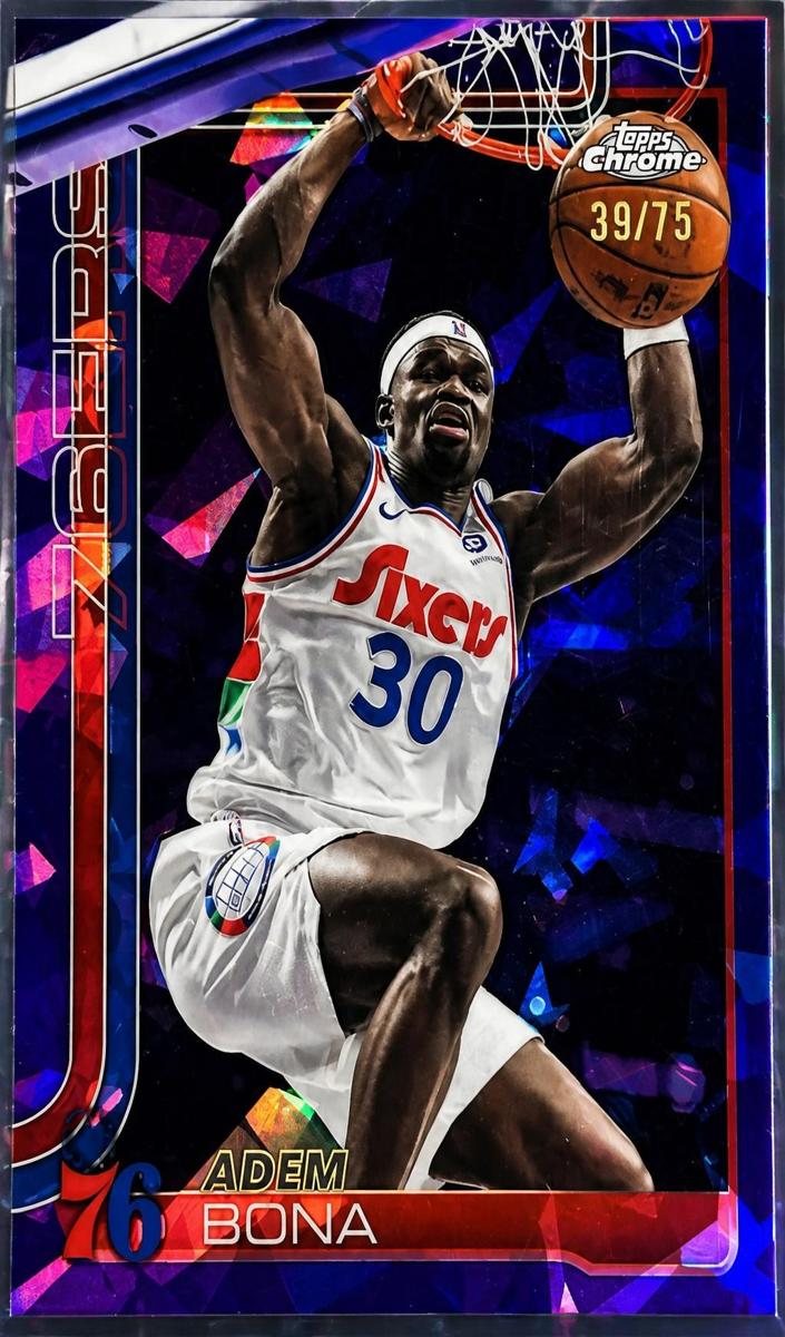 2025 Topps Chrome Sapphire Basketball Purple Adem Bona #183