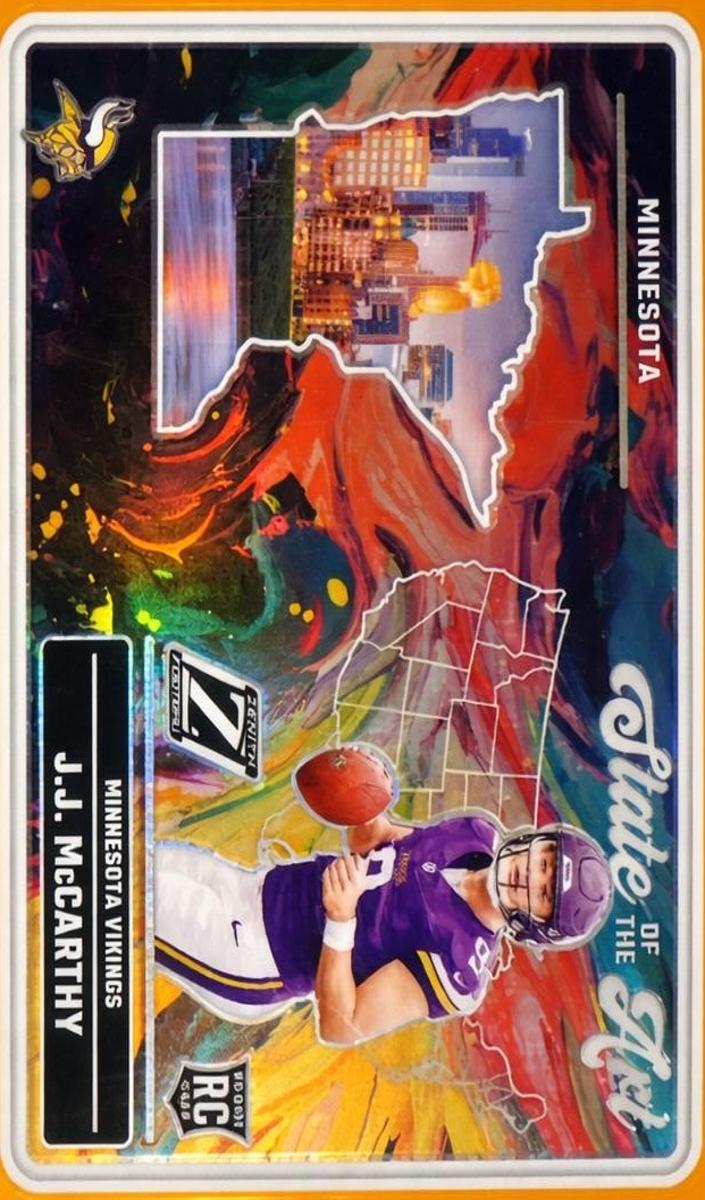2024 Panini Zenith Football Orange J.J. McCarthy #24 PSA 10
