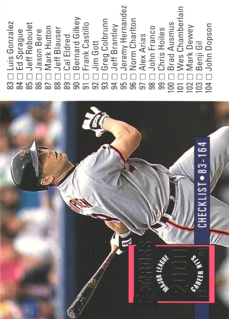 1994 Donruss Baseball Checklist Cal Ripken Jr. #140 PSA 10