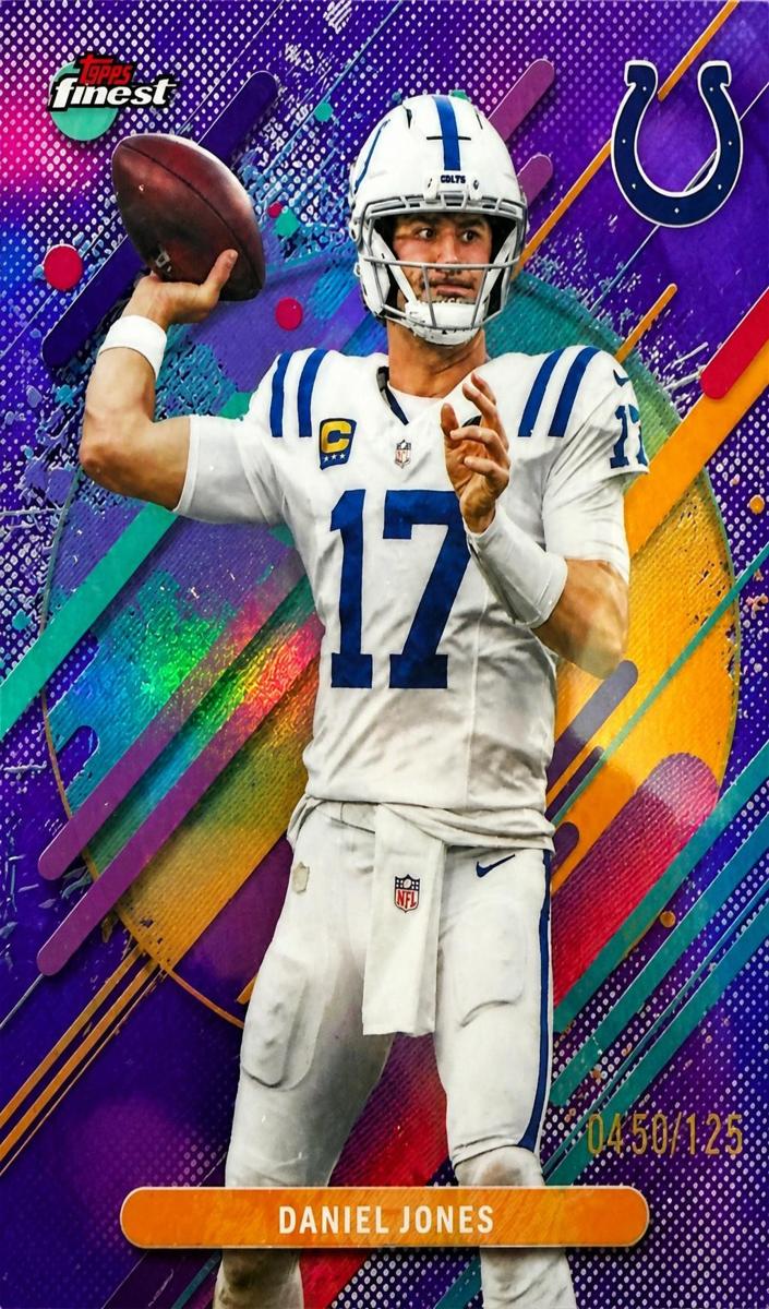 2025 Topps Finest Football Purple Refractor Daniel Jones #235