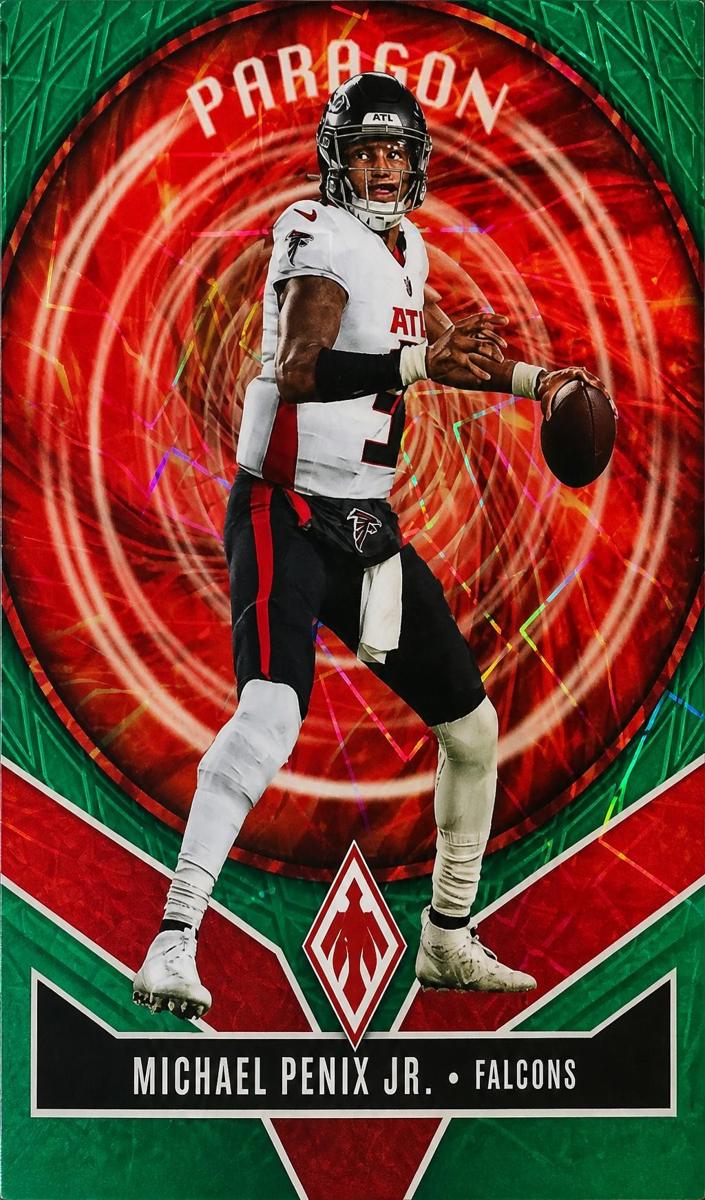 2025 Panini Phoenix Football Green Lazer Michael Penix Jr. #17