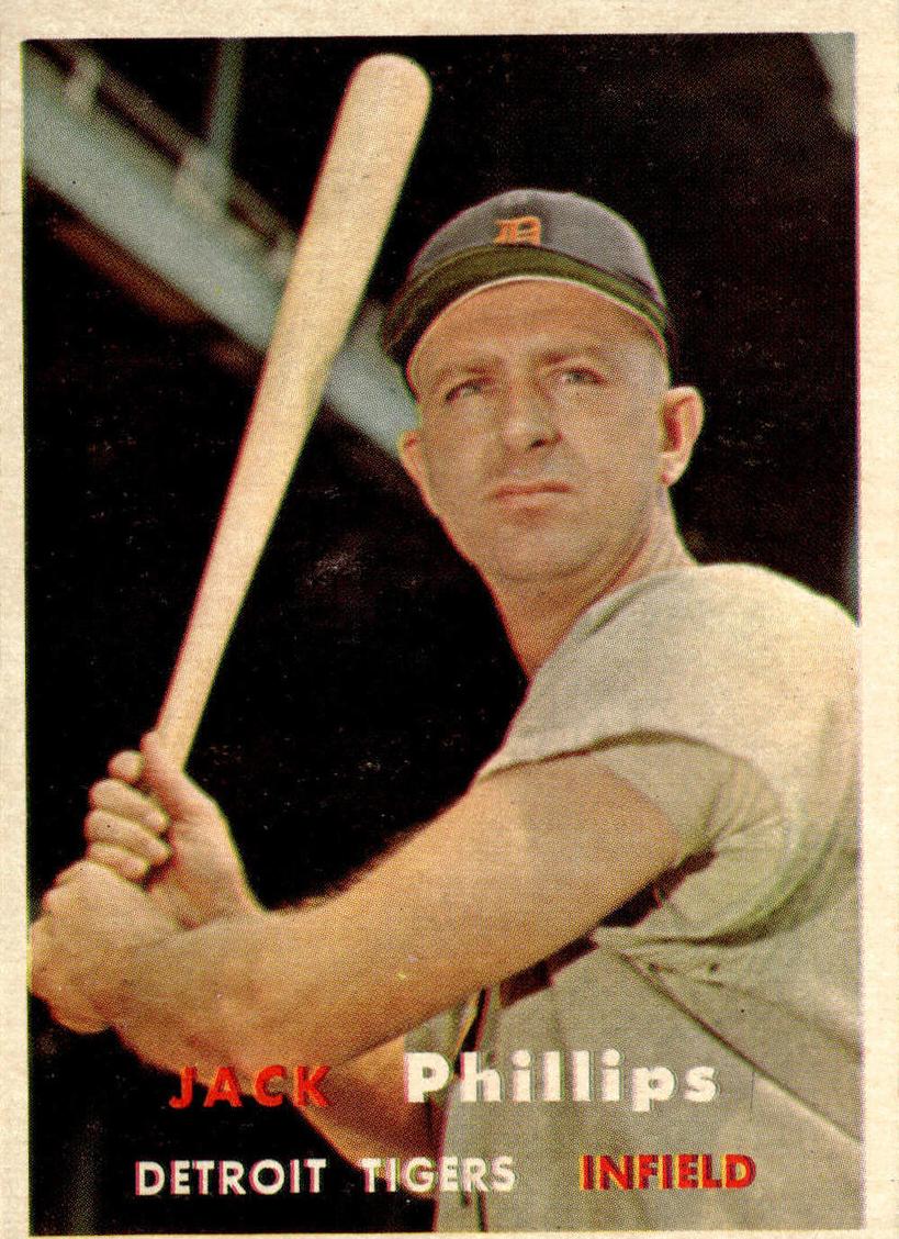 1957 Topps Baseball Jack Phillips #307