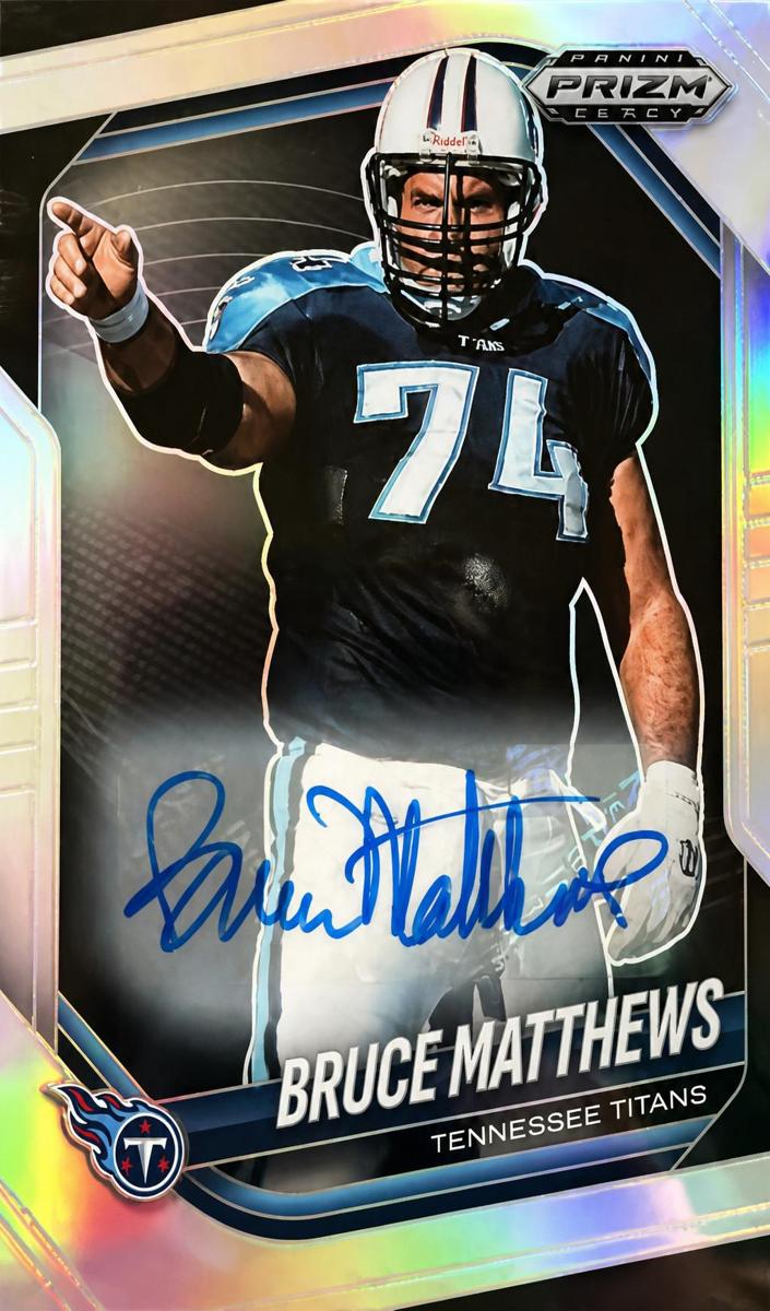 2025 Panini Prizm Black Football Silver Bruce Matthews #146