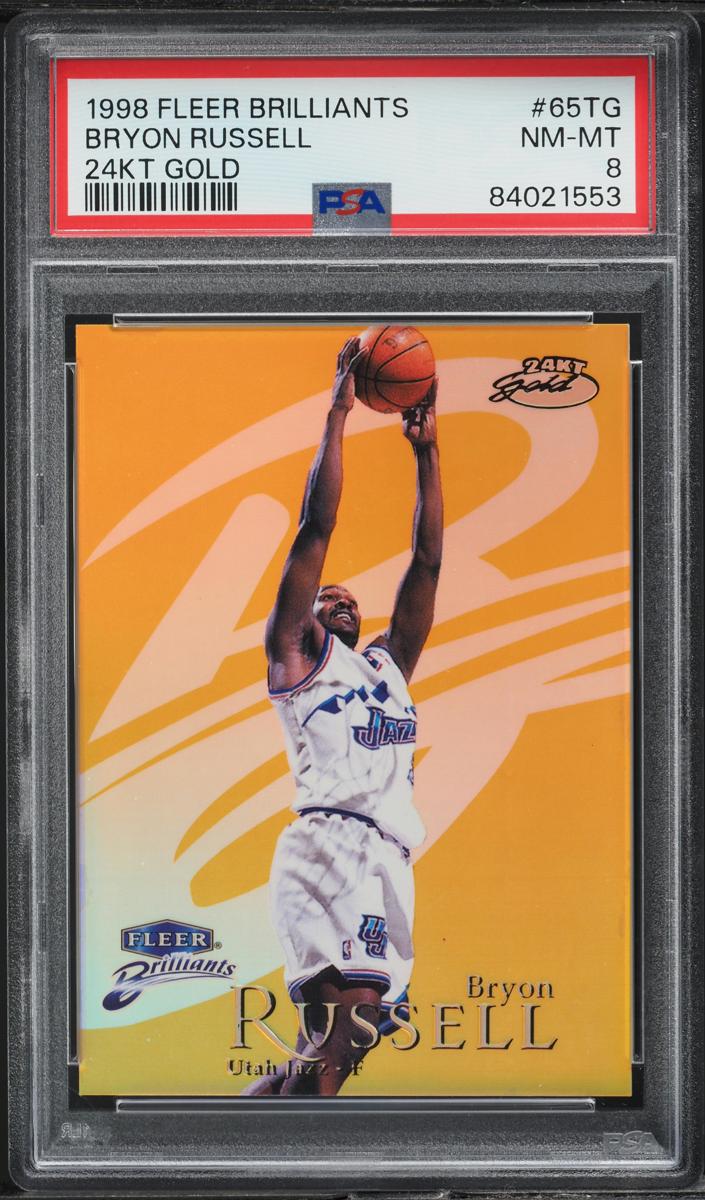 1998 Fleer Brilliants Basketball 24kt Gold Detlef Schrempf #98 PSA 5