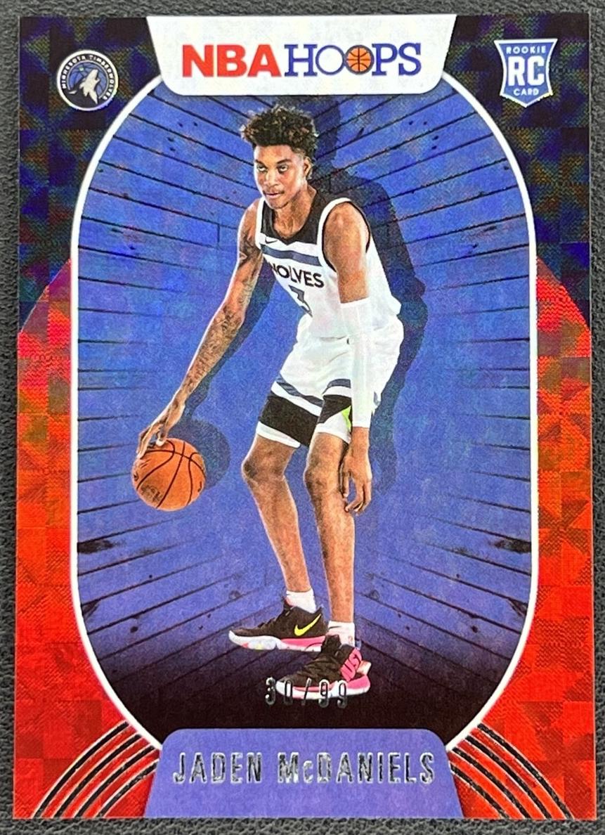 2020 Panini Hoops Basketball Hyper Red Jaden McDaniels #245