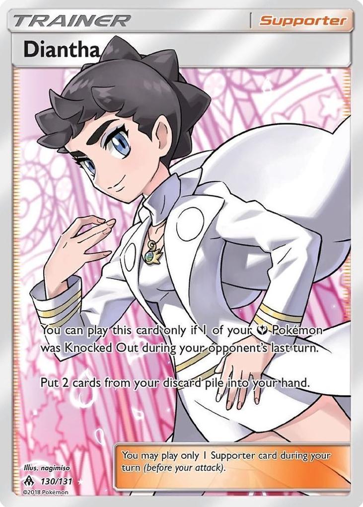2018 Pokemon Sun & Moon Forbidden Light Diantha #130 PSA 10