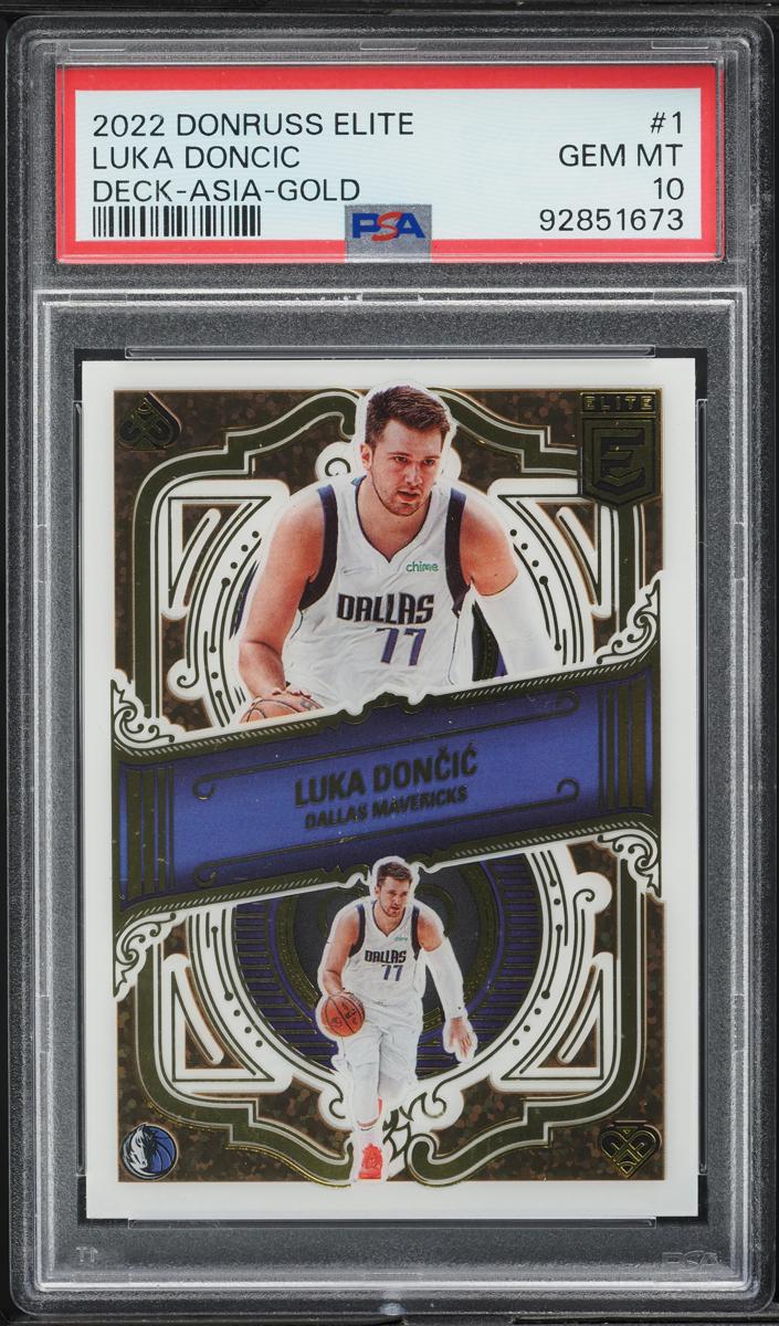 2022 Donruss Elite Basketball Asia Gold Luka Doncic #1 PSA 10