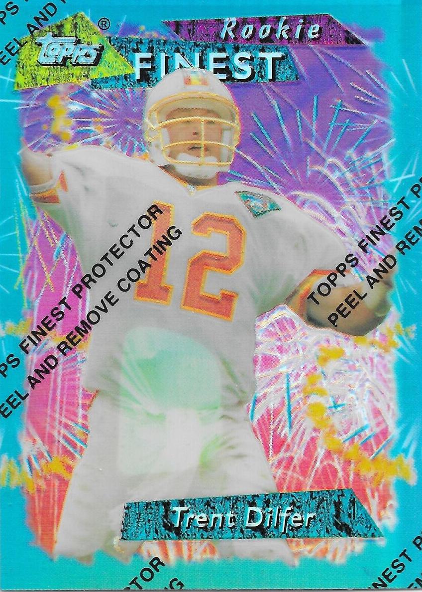 1995 Topps Finest Football Refractor Trent Dilfer #124