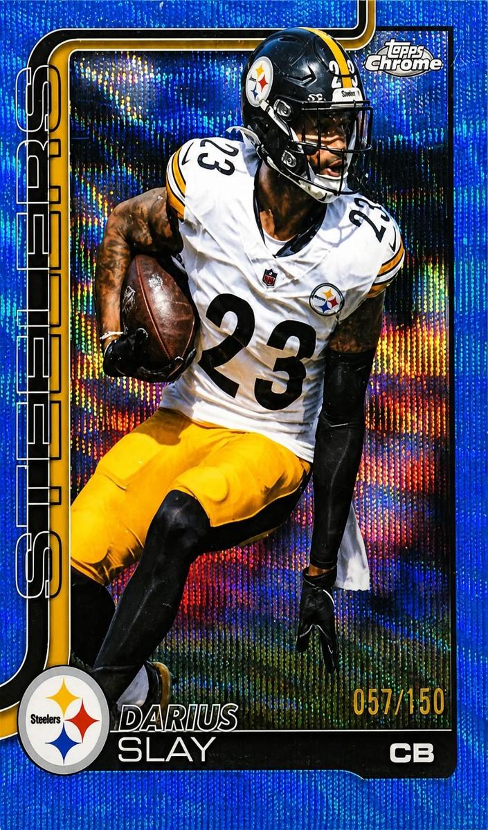 2025 Topps Chrome Football Blue Wave Refractor Darius Slay #259