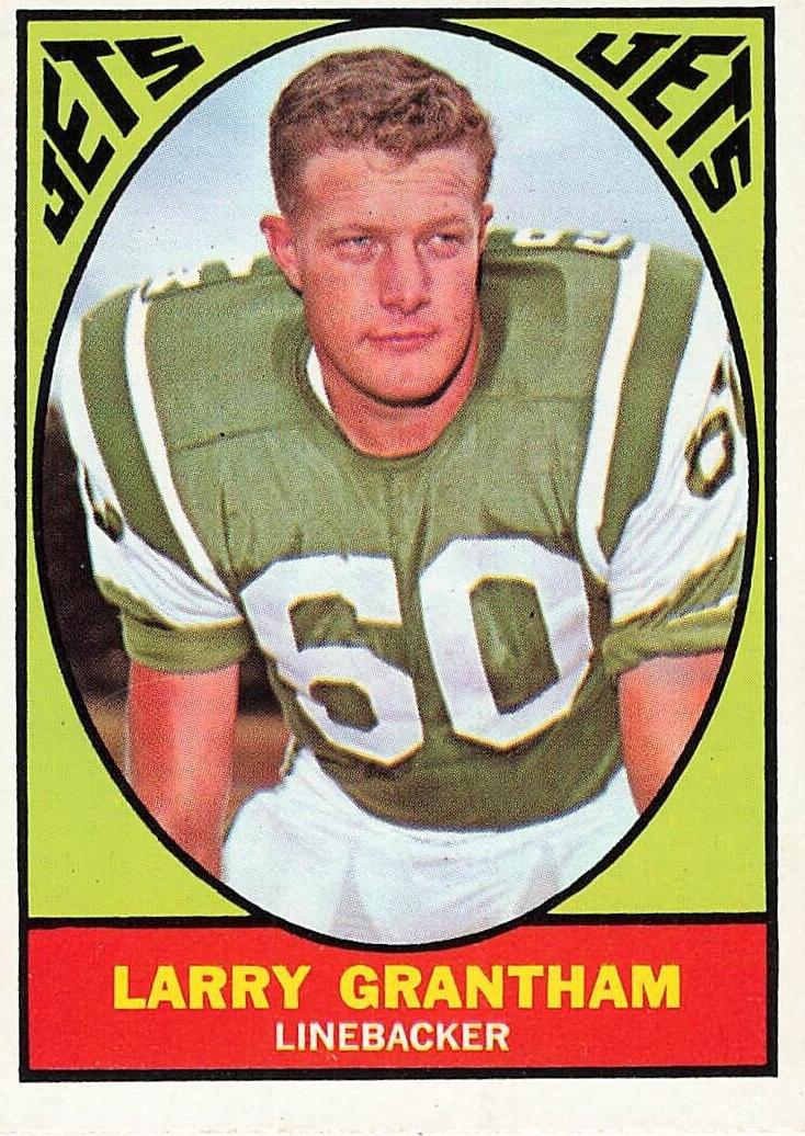 1967 Topps Football Larry Grantham #93 PSA 8