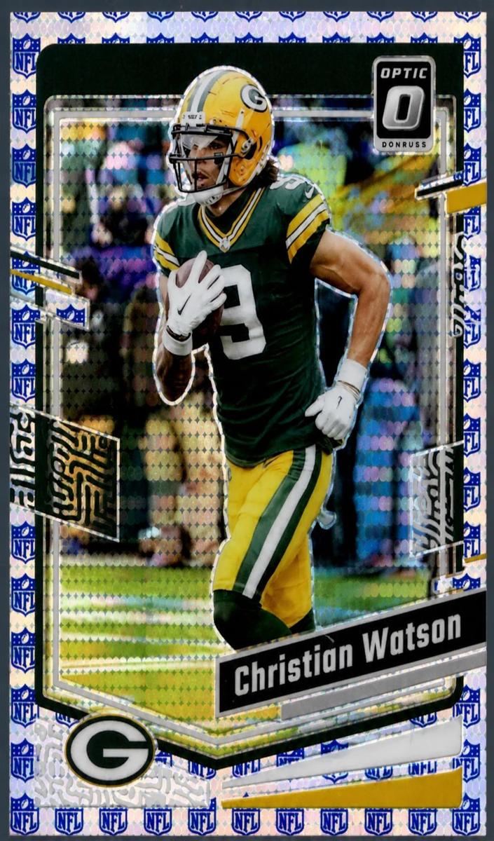 2023 Donruss Optic Football Shield Christian Watson #65 PSA 10