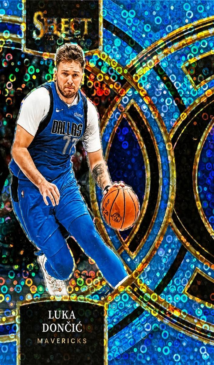 2023 Panini Select Basketball Disco Light Blue Luka Doncic #150 PSA 10