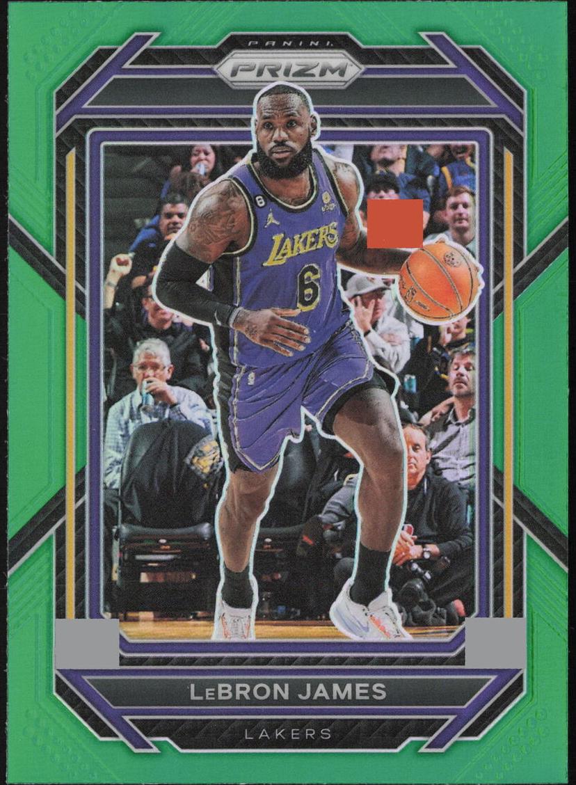 2022 Panini Prizm Basketball Green LeBron James #134 PSA 8.5
