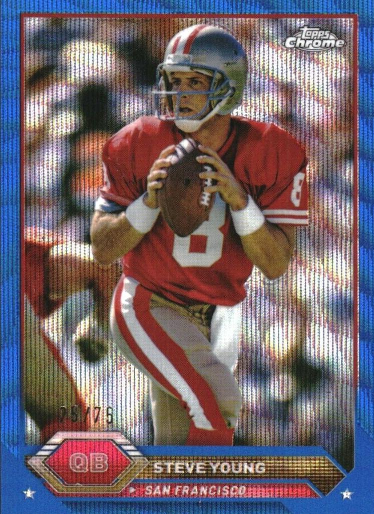 2023 Topps Composite Football Blue Wave Refractor Steve Young #49