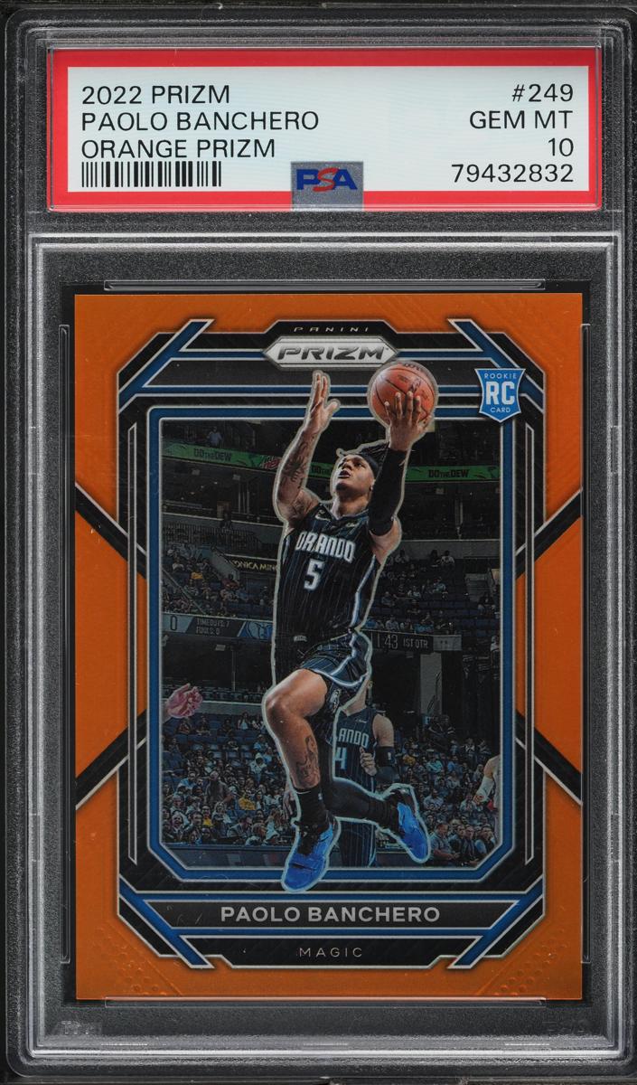 2022 Panini Prizm Basketball Orange Paolo Banchero #249 PSA 10