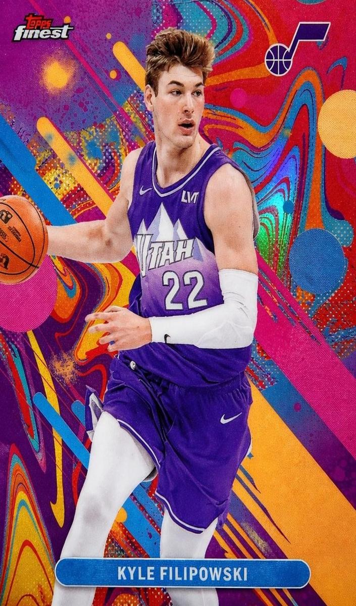 2025 Topps Finest Basketball Oil Spill Refractor Kyle Filipowski #72
