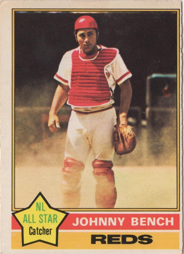 1976 O-Pee-Chee Baseball Johnny Bench #300 PSA 8