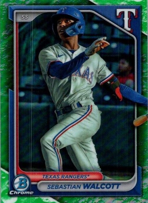 2024 Bowman Chrome Prospects Baseball Lunar Glow Sebastian Walcott #BCP-81 SGC 9.5