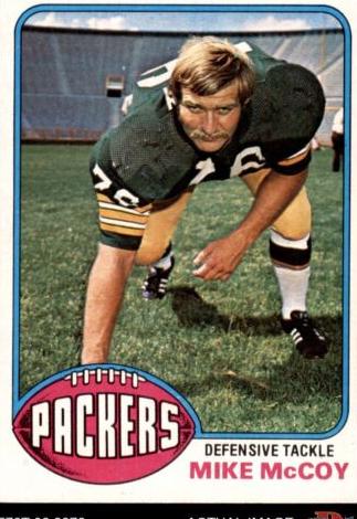 1976 Topps Football Mike McCoy #262 PSA 8.5