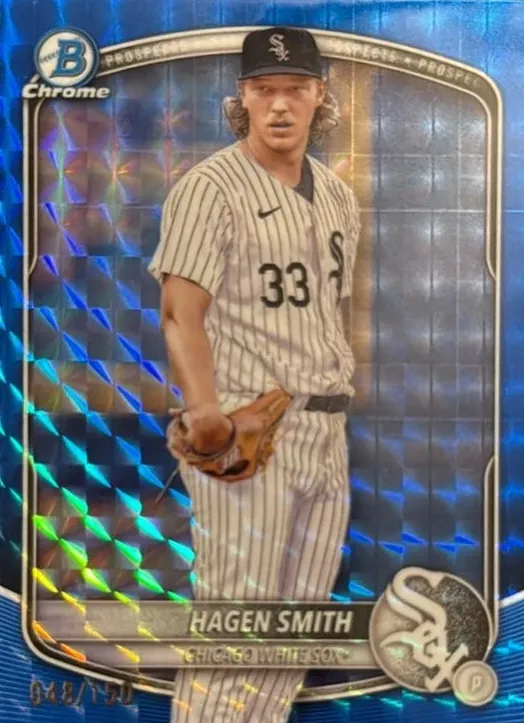 2025 Bowman Chrome Prospects Baseball Blue Geometric Hagen Smith #BCP-44