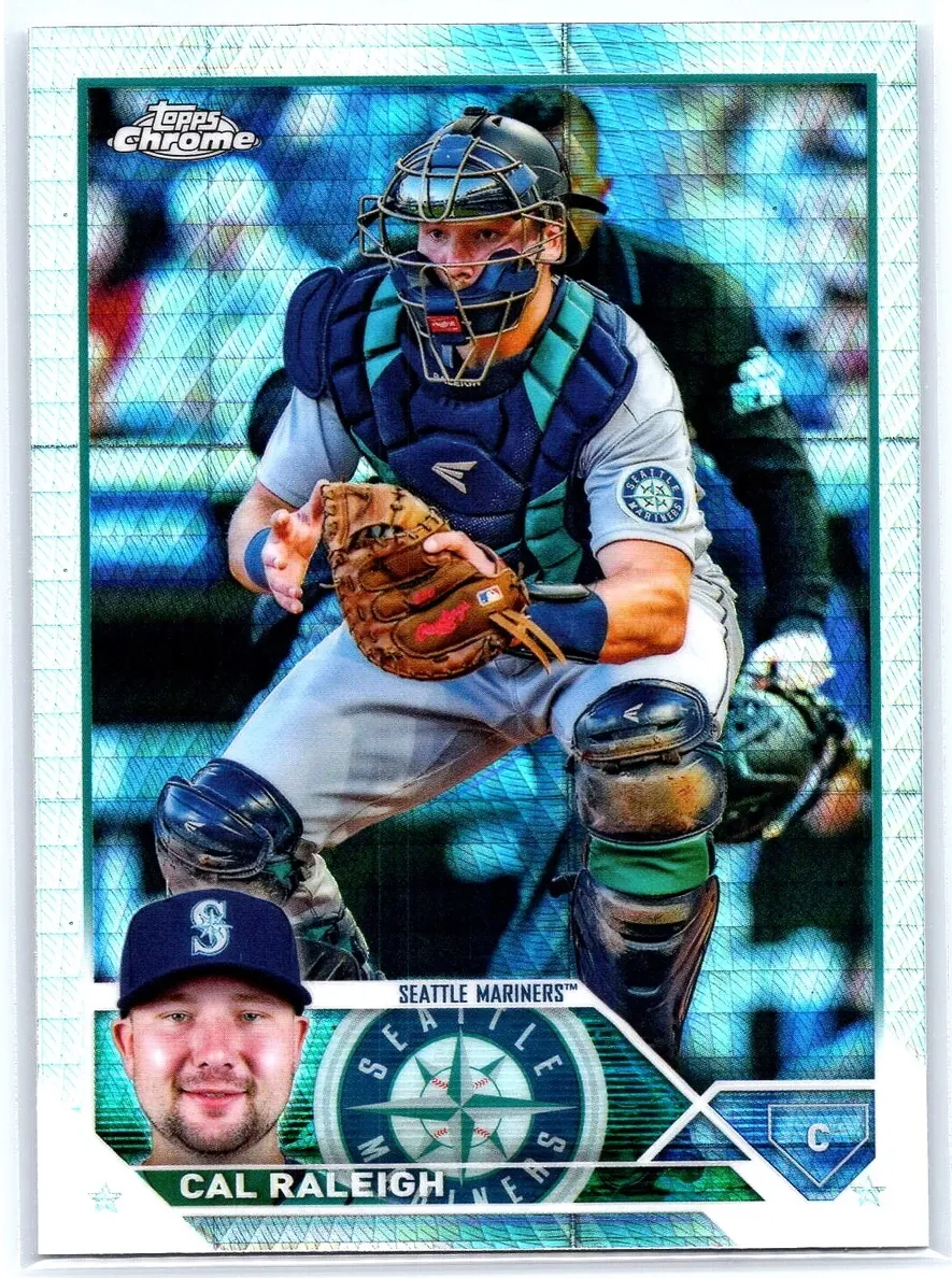 2023 Topps Chrome Baseball Prism Cal Raleigh #141 PSA 10