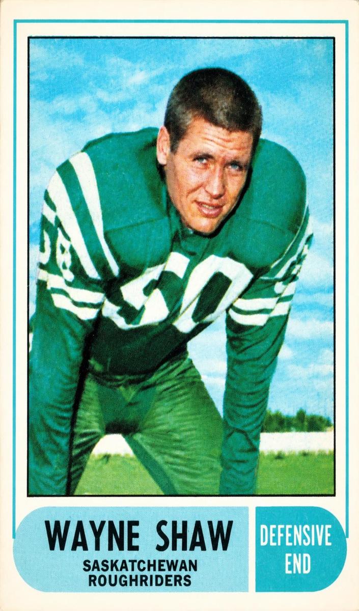 1968 O-Pee-Chee CFL Football Wayne Shaw #90 SGC 7