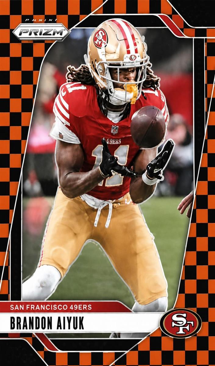 2024 Panini Prizm Football Black and Red Checker Brandon Aiyuk #251