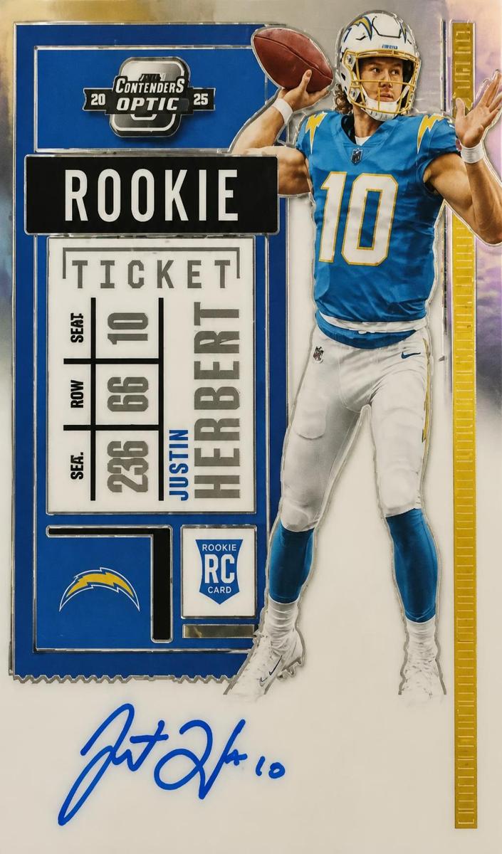 2020 Panini Contenders Optic Football Justin Herbert #104 PSA 9