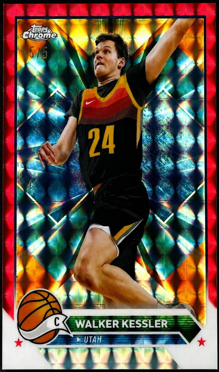 2023 Topps Chrome Basketball Red Refractor Walker Kessler #185