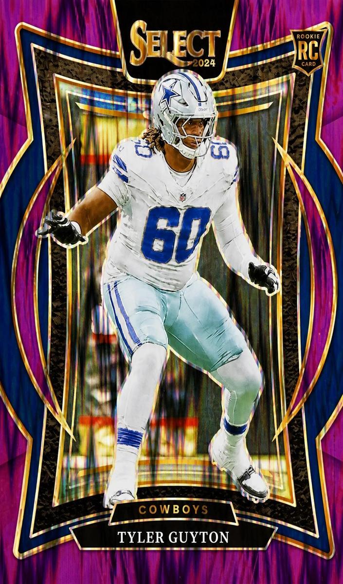 2024 Panini Select Football Purple Shock Tyler Guyton #69