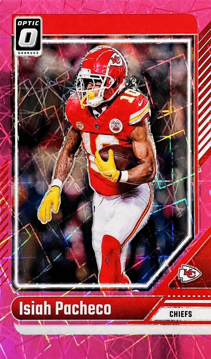 2024 Donruss Optic Football Pink Velocity Isiah Pacheco #95 PSA 10