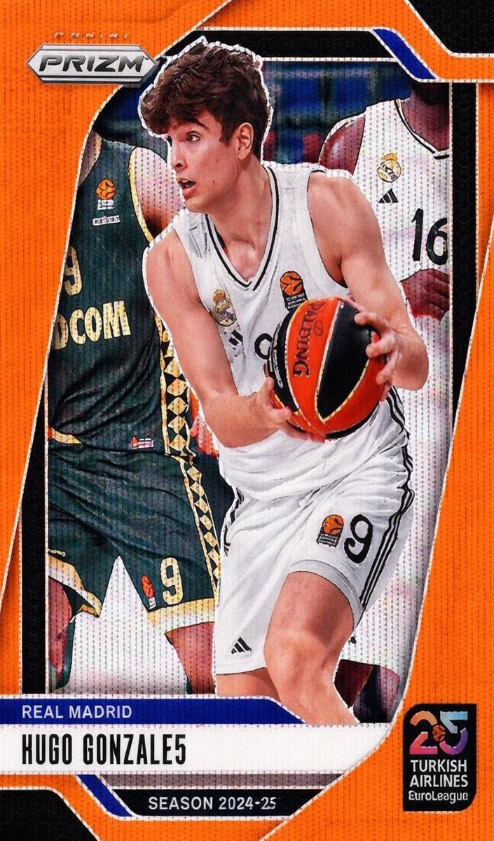 2024 Panini Prizm Turkish Airlines EuroLeague Basketball Orange Wave Hugo Gonzalez #198