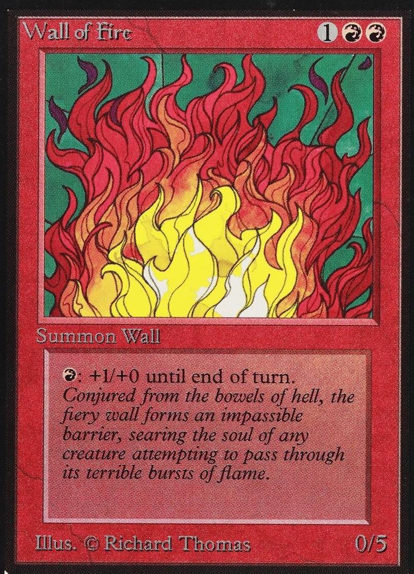 1993 Magic The Gathering Beta Wall of Fire #NNO BGS 9