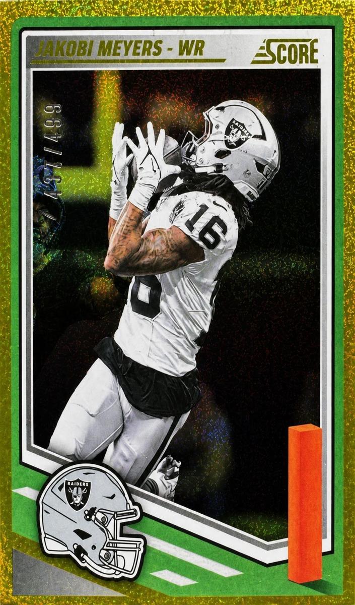 2025 Panini Score Football Dots Gold Jakobi Meyers #43