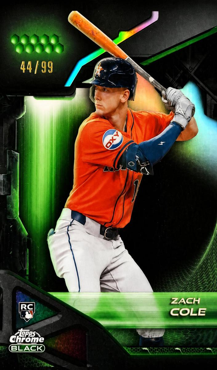 2026 Topps Chrome Black Baseball Green Refractor Zach Cole #137