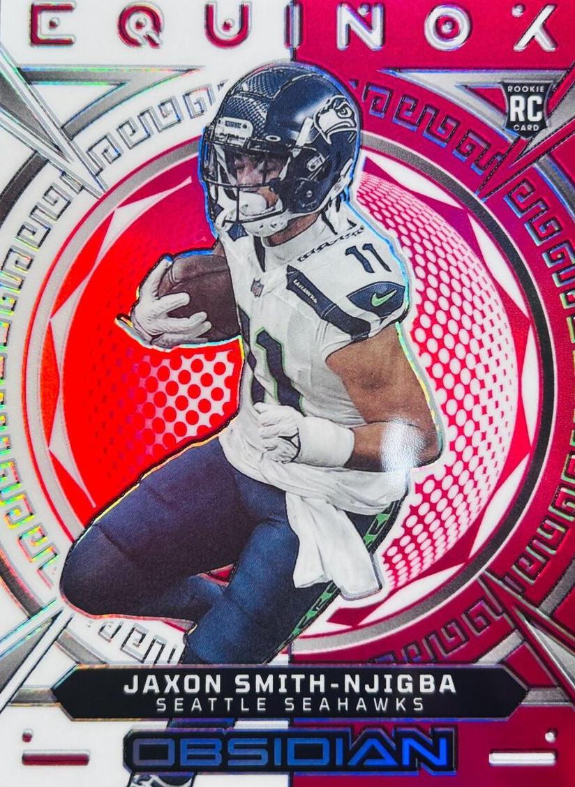 2023 Panini Obsidian Football Asia Electric Etch Red Flood Jaxon Smith-Njigba #22 PSA 9