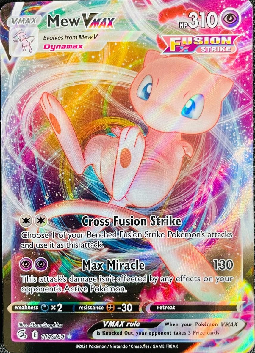2021 Pokemon Fusion Strike Full Art Mew #114