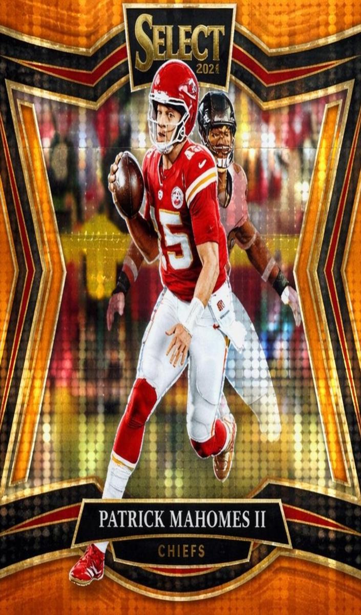 2024 Panini Select Football Neon Orange Pulsar Patrick Mahomes II #469