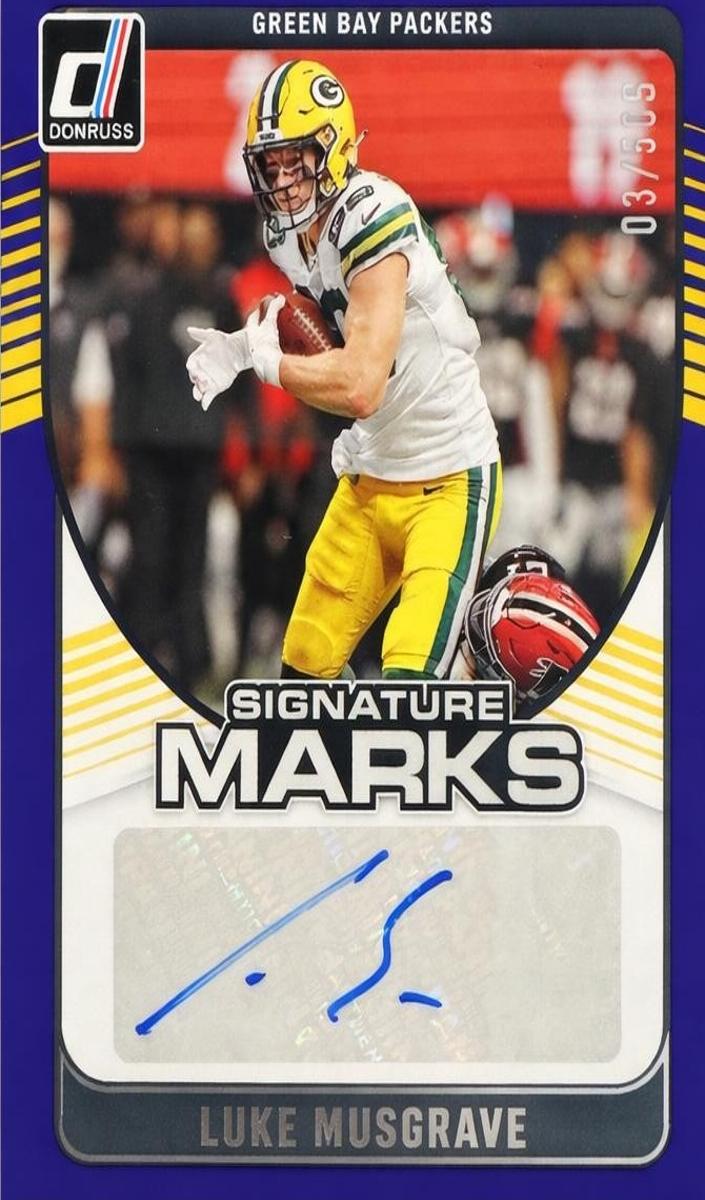2024 Panini Donruss Football Blue Luke Musgrave #SMA-LMU