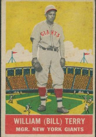 1933 R333 DeLong Gum Baseball Bill Terry #4 PSA 1