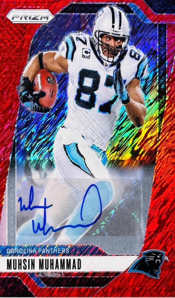 2024 Panini Prizm Football Red Shimmer Muhsin Muhammad #44